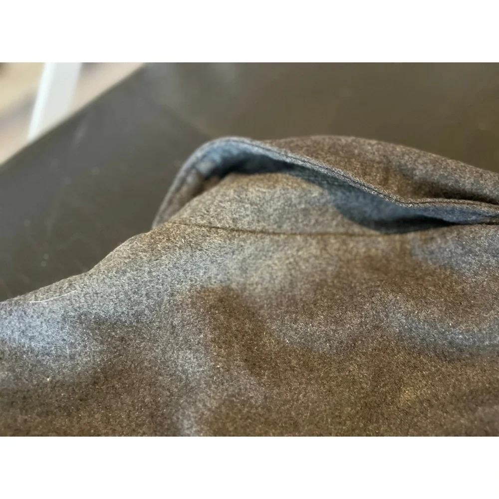 Steve Barrys The Woolly Mammoth Mens XL Gray Wool Blend Button Front Coat‎